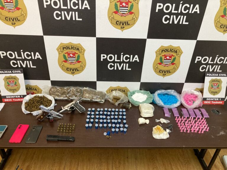 Polícia de Taubaté desarticula quadrilha do tráfico em operação e apreende drogas e armas