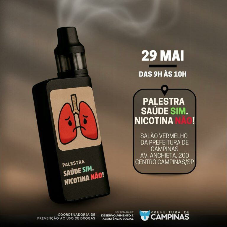 Campinas realiza palestra sobre os riscos dos cigarros eletrônicos com foco na juventude
