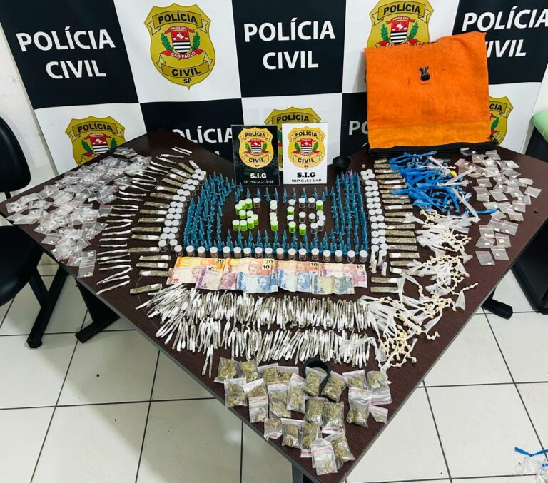 “Boca do Amazonas” é desmantelada e um suspeito é preso com mais de mil porções de drogas em Mongaguá