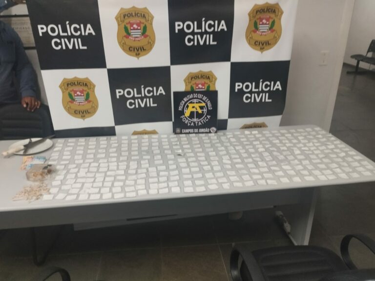 Polícia apreende mais de 700 porções de drogas e prende dois homens por tráfico em Campos do Jordão