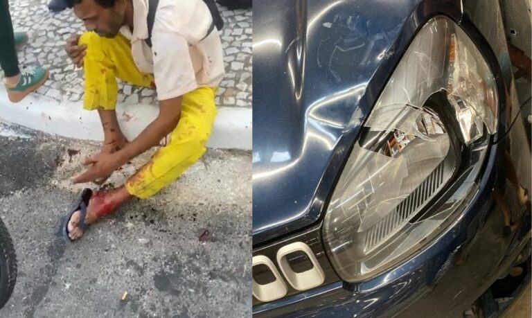 Tentativa de assalto é frustrada e tem suspeito atropelado e rendido por populares; VEJA VÍDEO