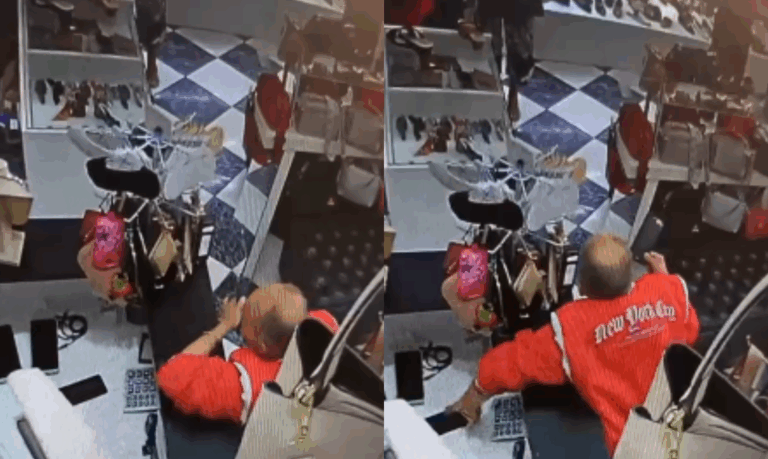 Idoso furta celular durante momento de distração de atendente em loja de Santos; VÍDEO