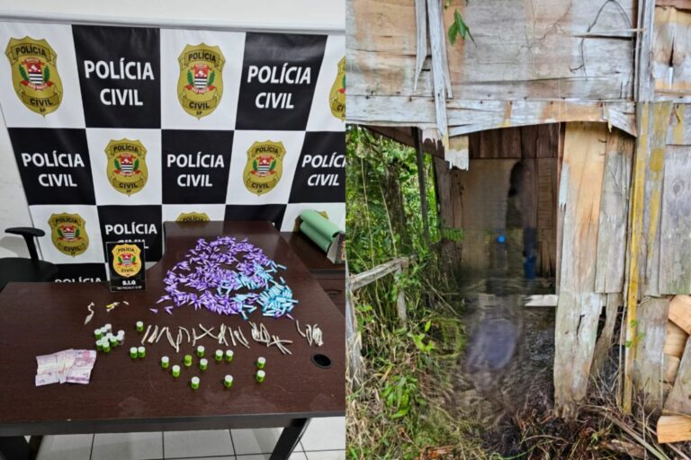 Homem é preso em flagrante por tráfico de drogas em área de mata de cidade do litoral
