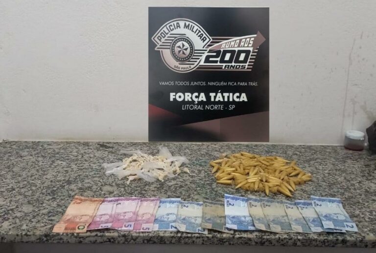 PM prende homem por tráfico de drogas em Caraguatatuba