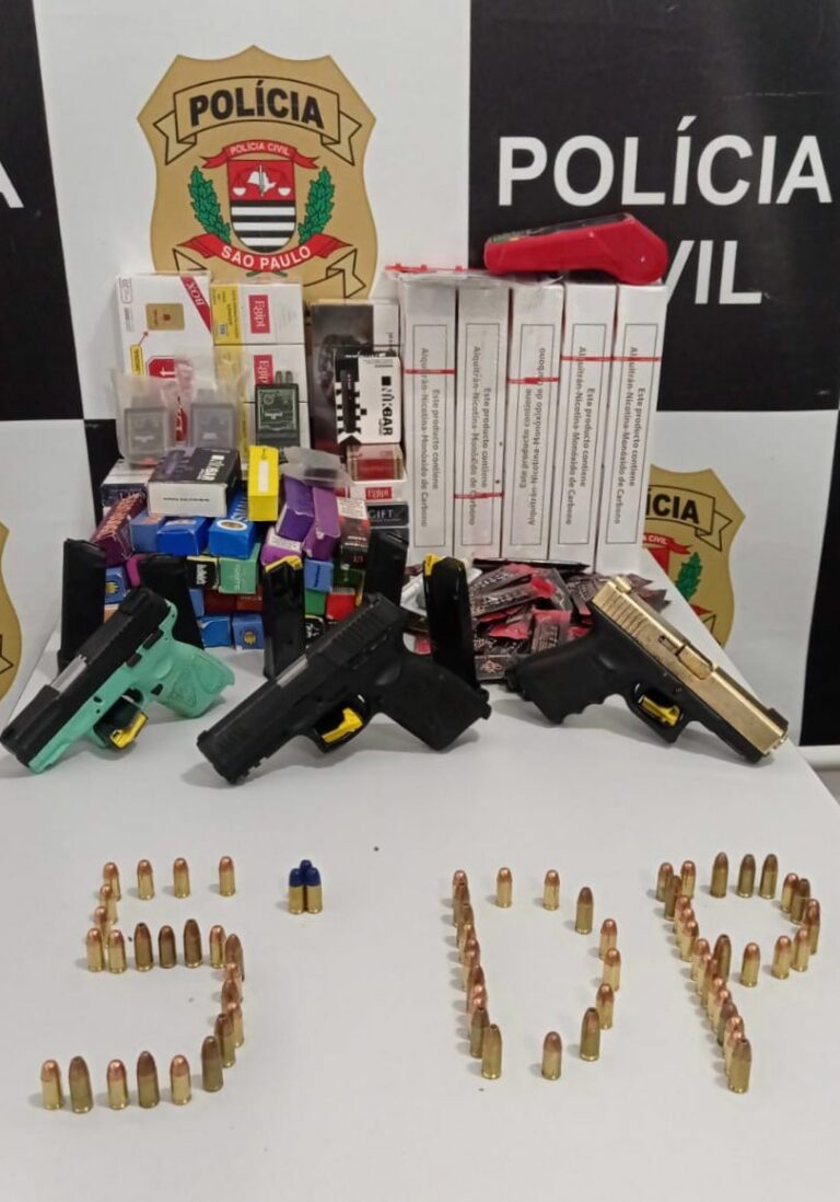 Proprietário de adega é preso, produtos contrabandeados são apreendidos e armas de fogo são localizadas em Santos