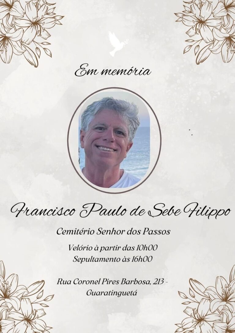 Empresário morto em assalto na capital paulista é enterrado em Guaratinguetá