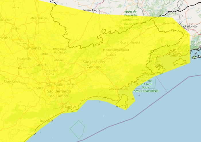 Inmet publica alerta para tempestade e queda de granizo na região