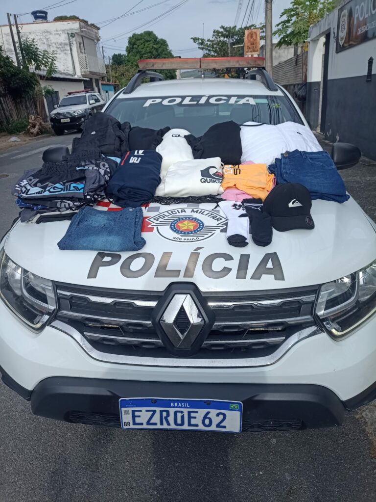 PM apreende quatro adolescentes por furto de roupas em Potim
