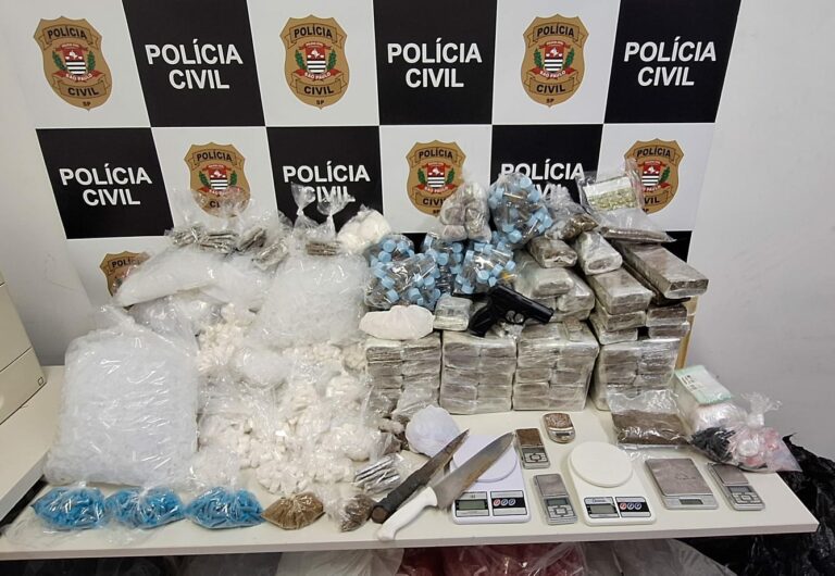 Polícia Civil encontra 65 kg de drogas em “casa bomba” no Residencial Jundiaí