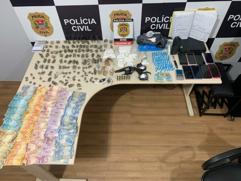 Polícia Civil prende cinco pessoas por tráfico de drogas em adega de Cruzeiro