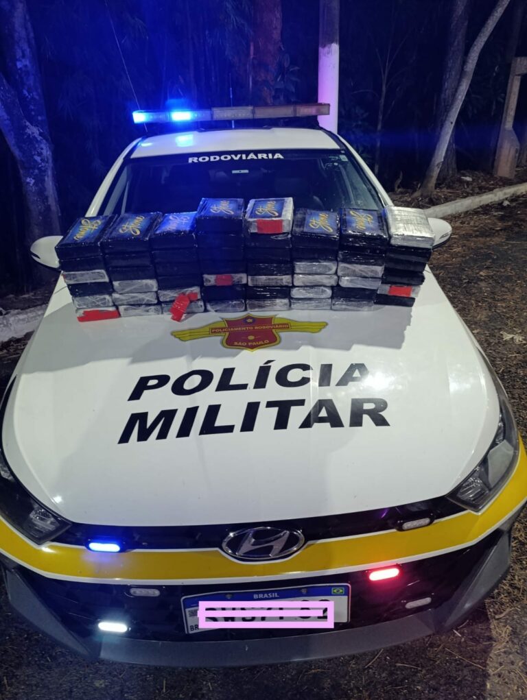 Homem é preso em flagrante com mais de 50 kg de cocaína em Guaratinguetá