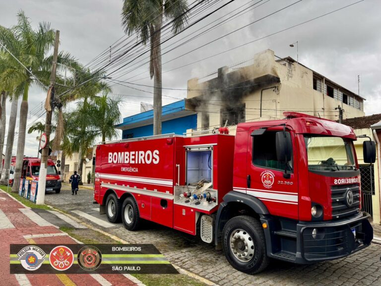 Incêndio atinge albergue em Lorena e é controlado pelos bombeiros