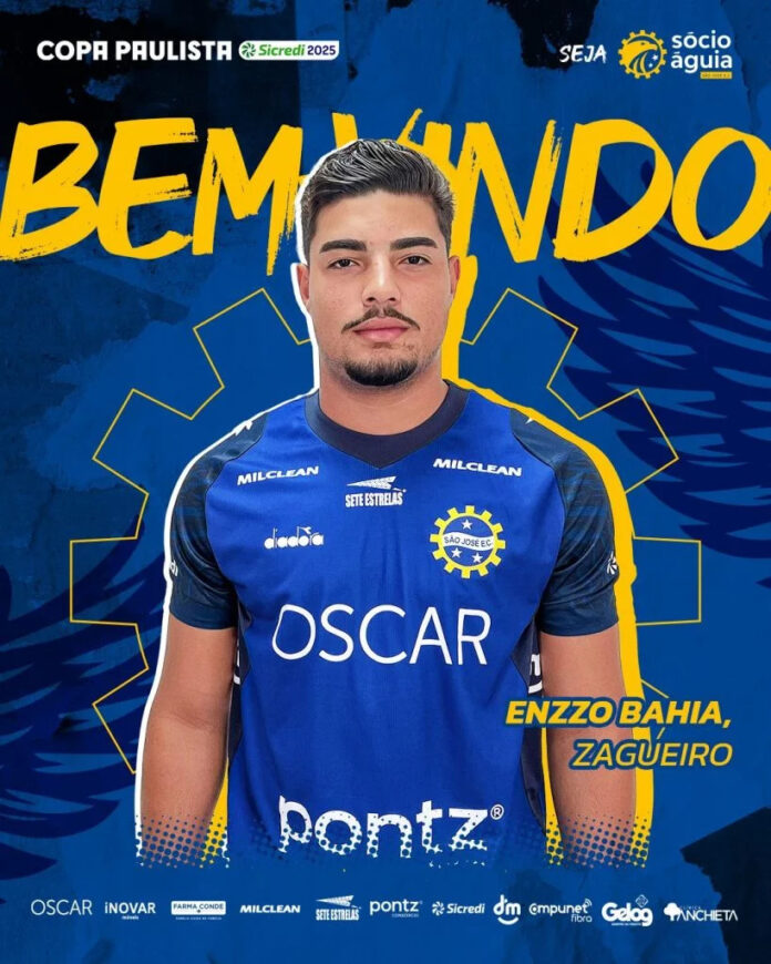 São José anuncia contratação do zagueiro Enzzo Bahia para a Copa Paulista São José anuncia contratação do zagueiro Enzzo Bahia para a Copa Paulista