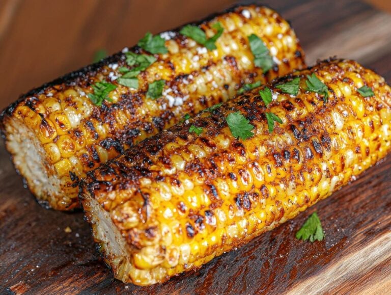 Milho grelhado de festa junina.