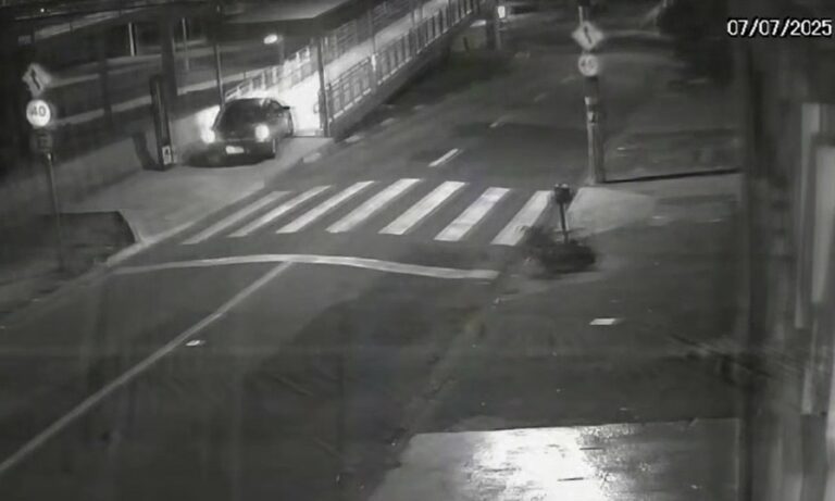 Motorista sobe rampa de passarela do BRT em Campinas e precisa voltar de ré