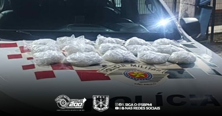 Mulher é presa com quase 2 mil pinos de cocaína em Taubaté