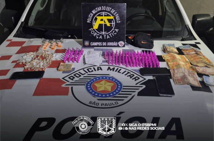 Três são detidos por tráfico de drogas em Campos do Jordão