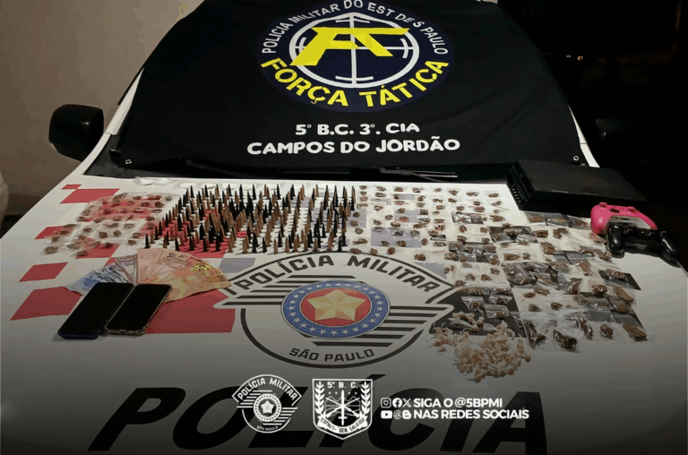 Três pessoas são presas por tráfico de drogas em Campos do Jordão