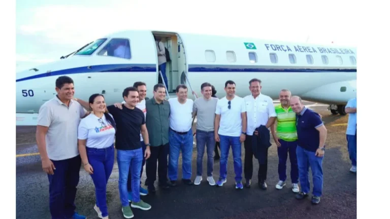 Políticos usam avião da FAB | Reprodução