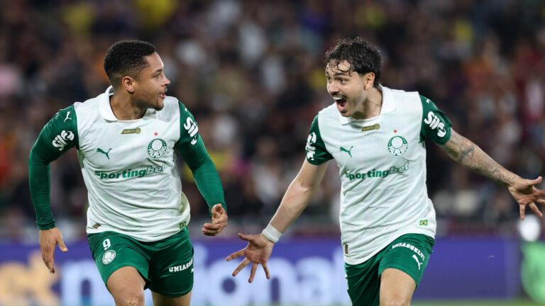 Vitor Roque e Maurício, do Palmeiras | Cesar Greco/Palmeiras/by Canon