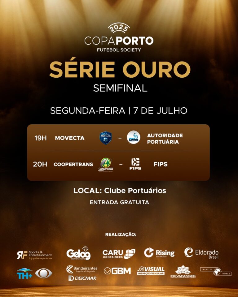 Semifinais da série ouro da Copa Porto serão realizadas no Clube Portuários
