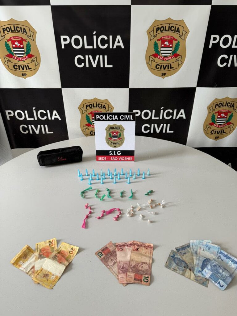 Dupla é presa por associação e tráfico de drogas no Parque Bitaru, em São Vicente