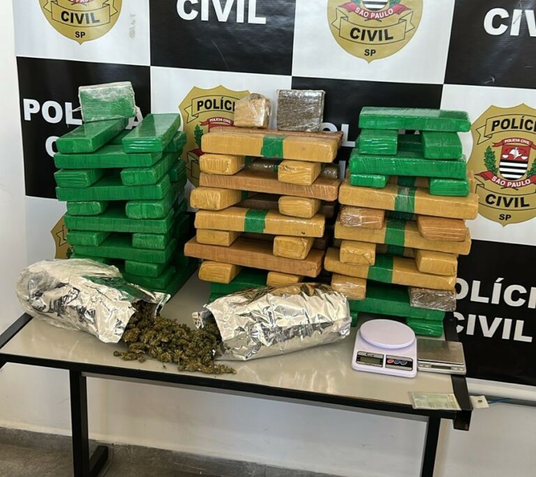 Polícia Civil apreende 53 quilos de maconha em casa ‘entreposto’ em Atibaia