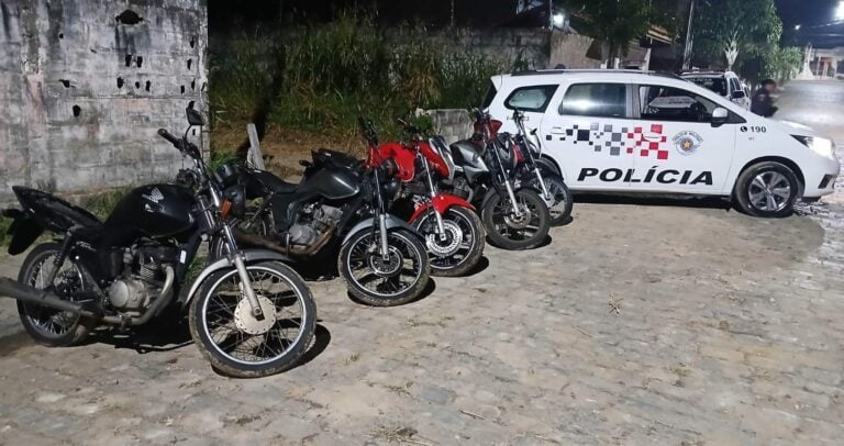 PM recupera cinco motos furtadas e apreende dois adolescentes em Jacareí