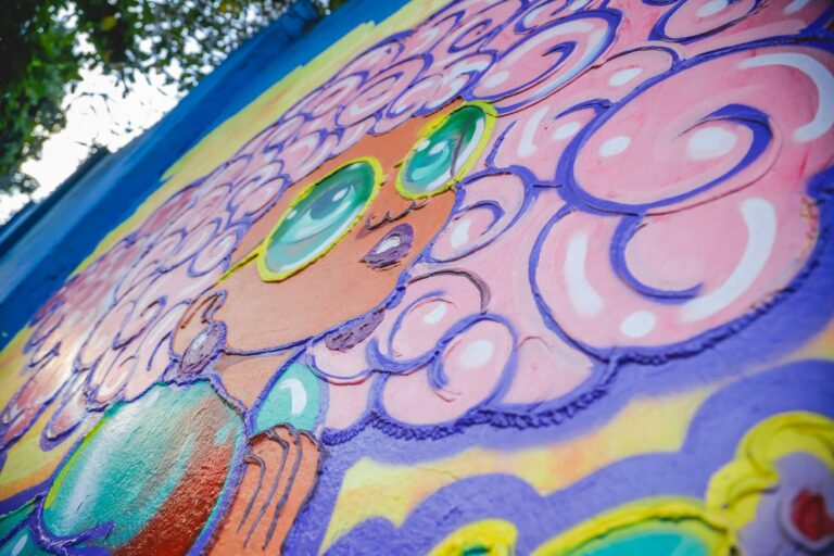 Muro de escola municipal recebe arte urbana acessível para pessoas cegas