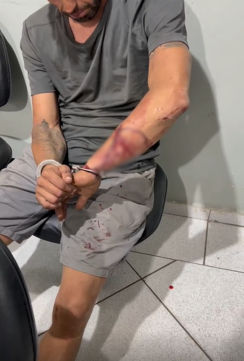 Pitbull ajuda vigia a conter suspeito durante invasão em madeireira de Limeira