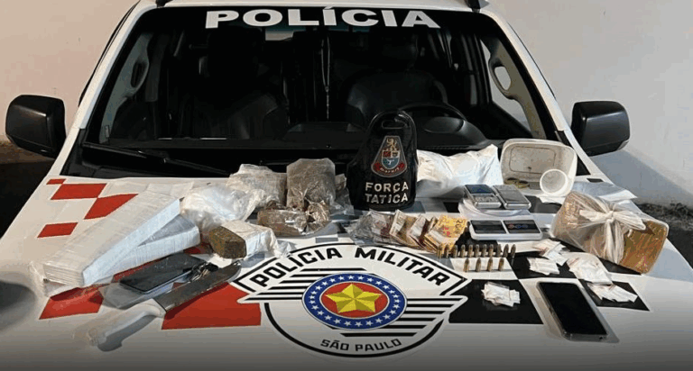 Homem é preso por tráfico de drogas e posse de munições