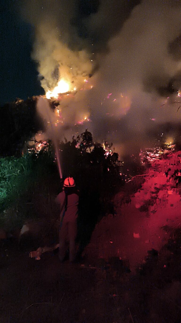 Incêndio atinge aterro sanitário e depósito de madeira em Ubatuba