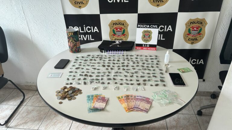 Operação contra o tráfico na orla da praia prende dois indivíduos em São Vicente