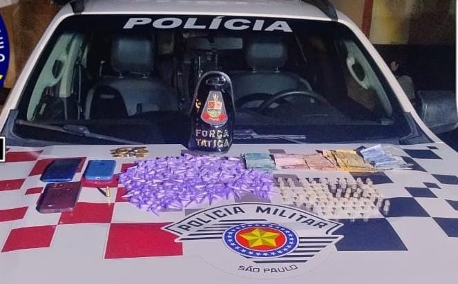 Trio é preso por tráfico de drogas em Potim