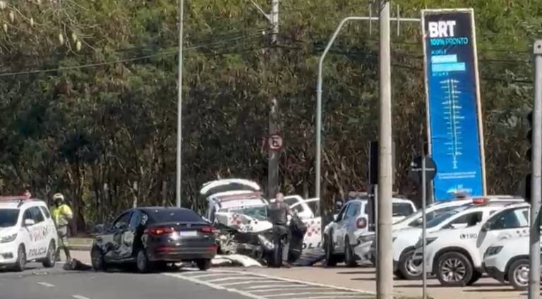 Perseguição policial termina em acidente e deixa cinco feridos em Campinas
