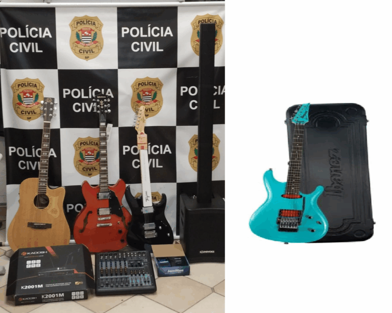 Guitarra furtada de R$ 33 mil é recuperada pela Polícia Civil