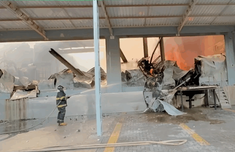 Incêndio de grandes proporções destrói fábrica de salgados em Indaiatuba