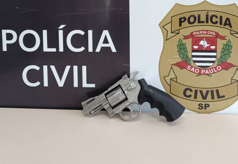 Polícia apreende simulacro de arma em operação de proteção ao idoso em São José