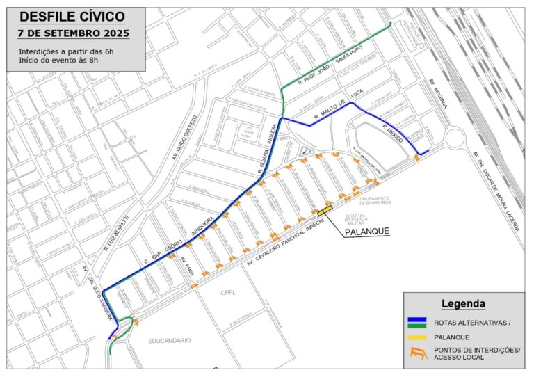Vias do Jardim Independência serão interditadas neste domingo