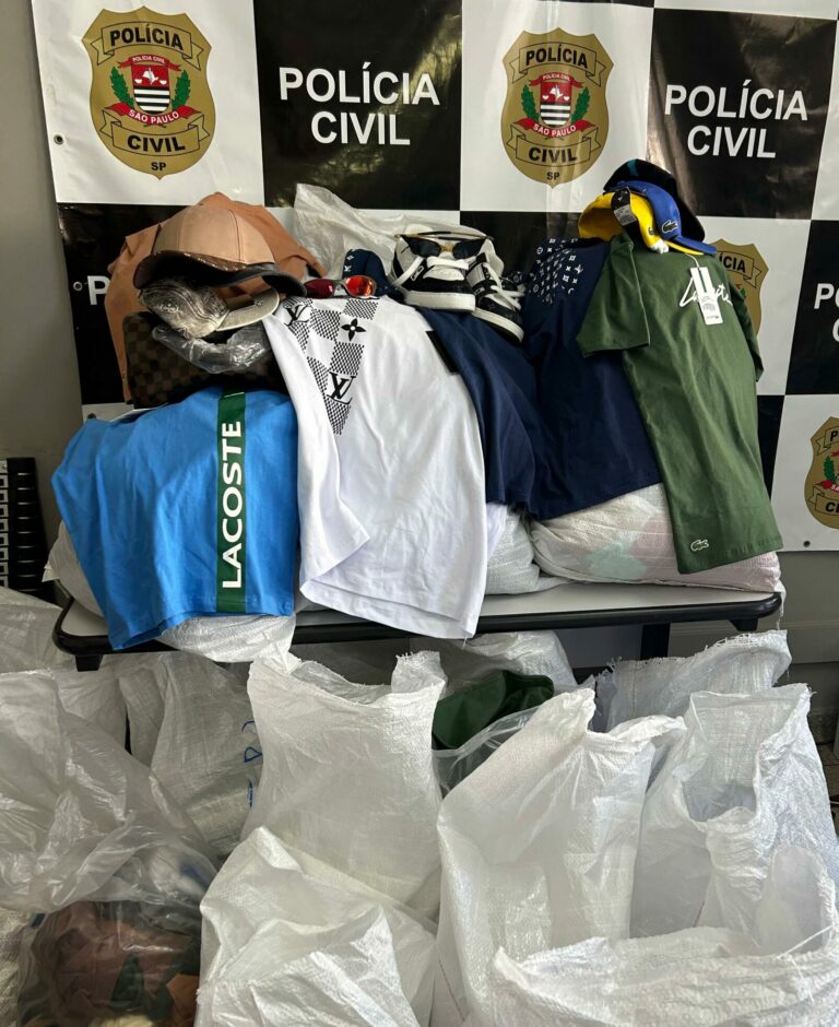 Siga o perfil do THMais Record no Instagram DIG apreende mais de 500 peças falsas em loja do Morada do Sol, em Indaiatuba