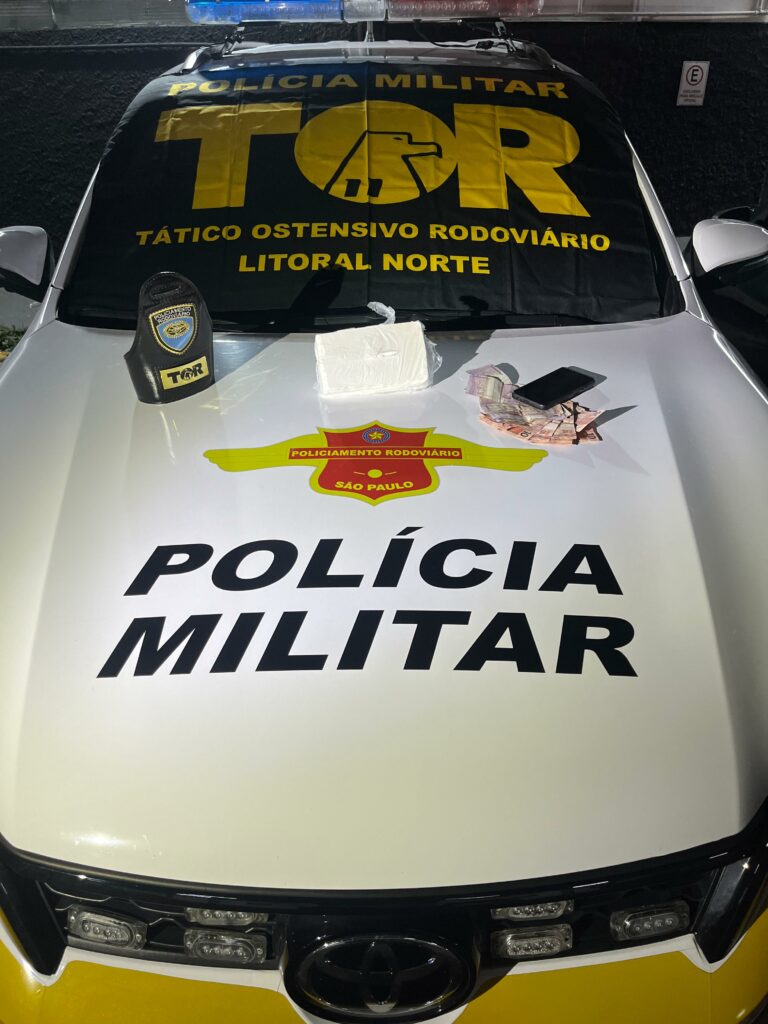 Homem é preso com 1 kg de cocaína durante operação na Tamoios em Caraguatatuba