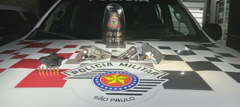 Dupla é presa por porte ilegal de armas em Guaratinguetá
