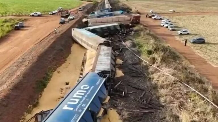 Trem descarrila em Araraquara | Foto: Foto: Drone Le Petit