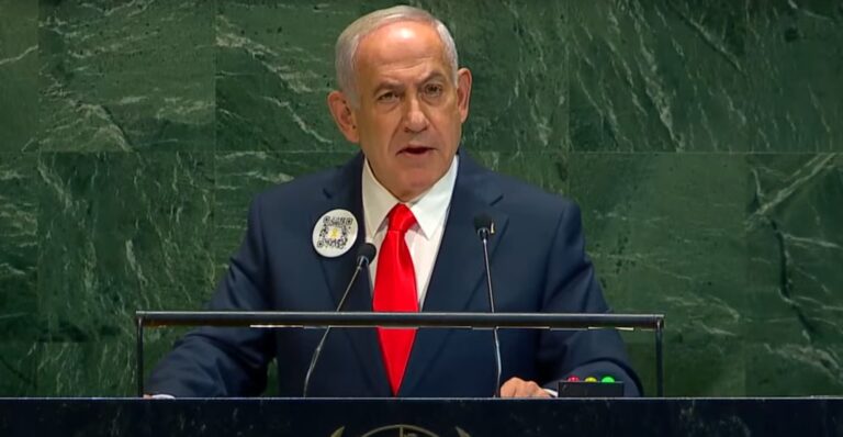 Benjamin Netanyahu discursa na  Assembleia Geral da Organização das Nações Unidas | Foto: Reprodução/ONU