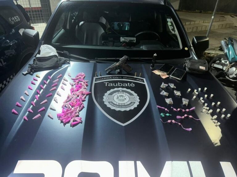 Guardas municipais prendem suspeitos por tráfico de drogas após troca de tiros em Taubaté