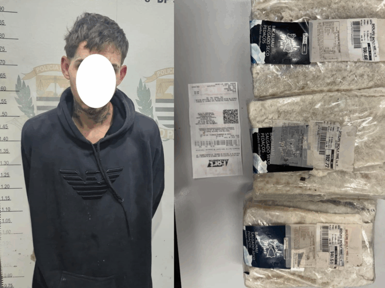 Homem tenta furtar três peças de bacalhau e é preso em Santos