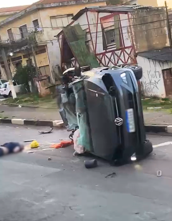 Acidente com capotamento na Avenida Moraes Salles termina com uma morte em Campinas