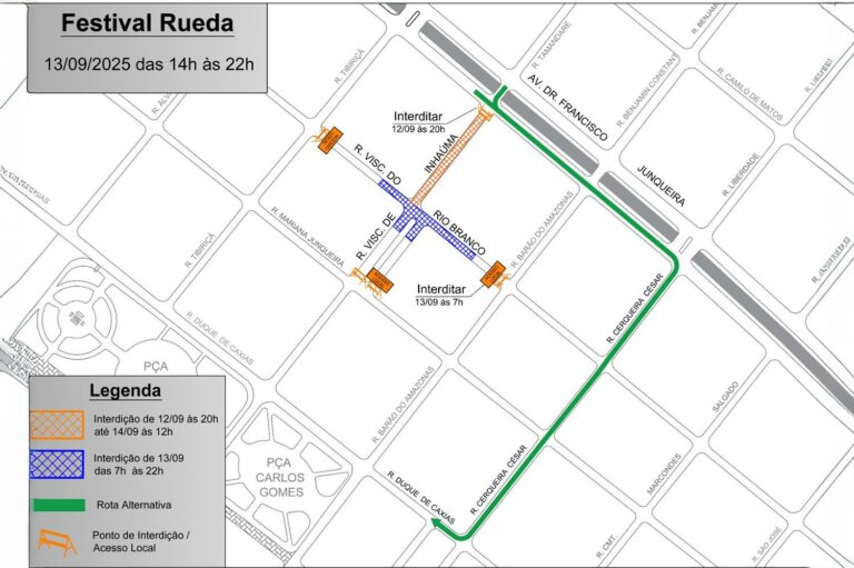 Ruas do Centro serão interditadas para festival cultural no fim de semana