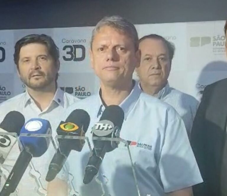 Tarcísio descarta disputa pela presidência: “Pretendo concorrer à reeleição”