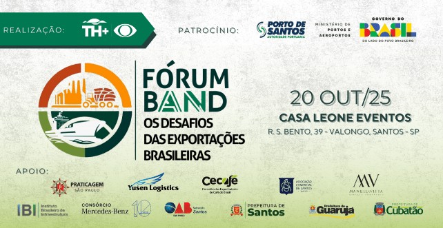 Fórum que discutirá os desafios das exportações brasileiras realizado pela TH+ Band já está com inscrições abertas